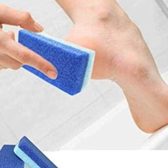Foot Pumice Stone for Feet Hard Callus Remover and Scrubber (Pack of 4) (Blue) - Picture 4 of 13